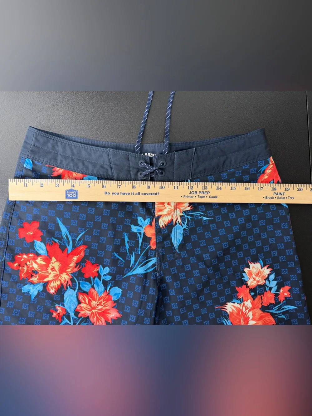Billabong Board Shorts Mens Size 32 blue Hawaiian floral stretch